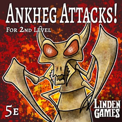 Illustration of ankheg for the 5e Roll20 adventure Ankheg Attacks by Linden Games.