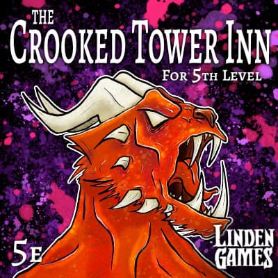 Illustration of demon for the 5e Roll20 adventure The Crooked Tower Inn by Linden Games.