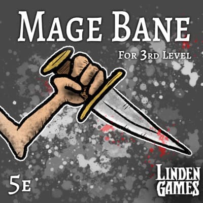 Illustration of assassins dagger for the 5e Roll20 adventure Mage Bane by Linden Games.