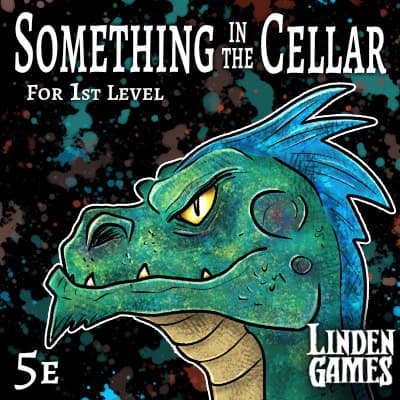 Illustration of lizardfolk for the 5e Roll20 adventure Something in the Cellar by Linden Games.